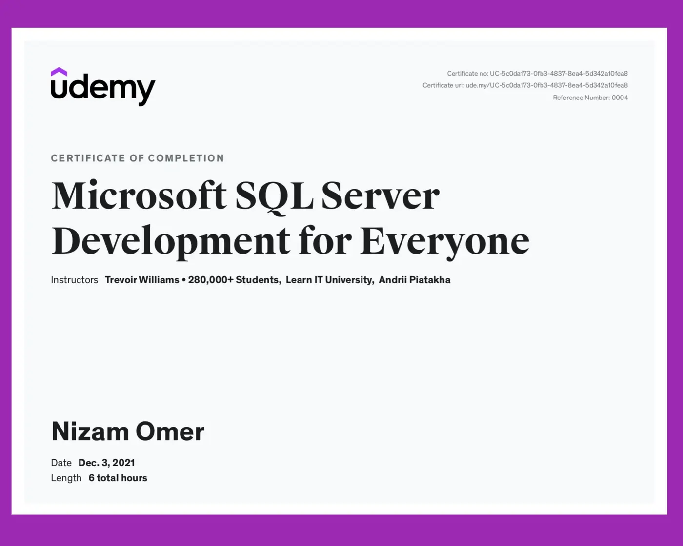 SQL Database Fundamentals certification