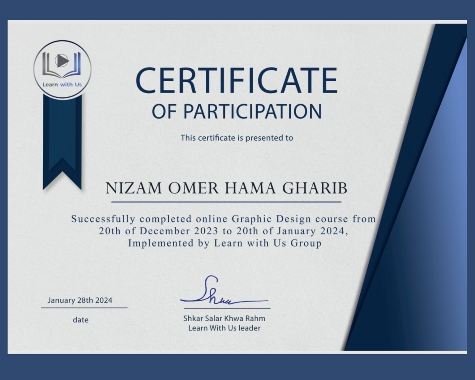 Graphic Design certification